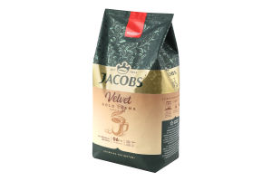 Кава натуральна смажена в зернах Вельвет Gold Crema Jacobs м/у 1кг