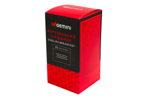 Чай чорний Англійский сніданок Gemini в/с к/у 25х2г