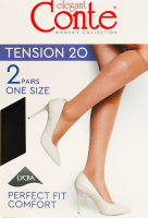 Получулки женские Conte elegant Tension 20den 23-25 nero 2пары