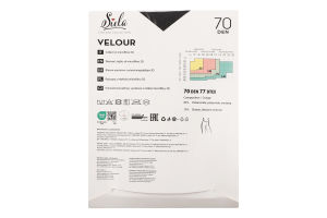 Колготи жіночі Велюр неро 70ден р.4 Сіела