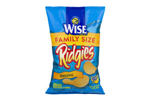 Wise Family Size Ridgies Potato Chips Original
