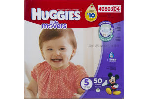 Huggies Diapers Little Movers Disney Baby Size 5 (Over 27 lb) - 50 CT