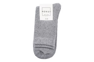 Шкарпетки чоловічі сірі махра класичні р.27-29 Bonus