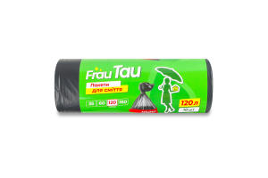 Пакети для сміття 120л Міцні Frau Tau 10шт