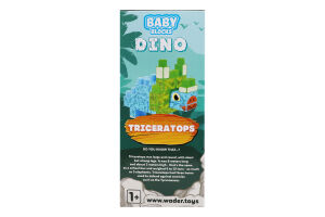 Конструктор Wader Baby Blocks Dino трицератопс