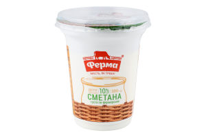 Сметана 10% Густа по-фермерськи Ферма ст 300г