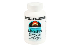 Добавка диетическая таблетки Глицинат магния Source Naturals 60шт
