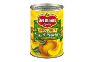Del Monte 100% Juice Sliced Peaches
