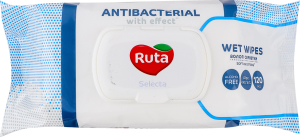 Салфетки влажные с антибактериальным эффектом Selecta Ruta 120шт