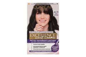 Крем-фарба д/волосся Екселенс Кул Крем 4.11 ультрапопелястий каштановий Лореаль