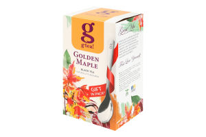 Чай черный байховый мелкий с ароматом кленового сиропа и ореха пекан Golden maple G'tea! к/у 20х1.5г
