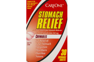 CareOne Stomach Relief Chewable Tablets - 30 CT