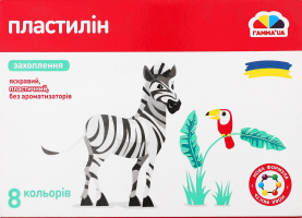 Пластилін дит. Захоплення 8 кол. 128 г стек 200302