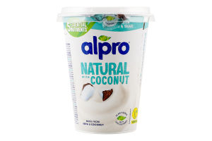 Продукт соєвий ферментований Natural with coconut Alpro ст 400г