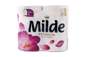 Папір туалетний 3-х шаровий Relax purple Premium Milde 4шт