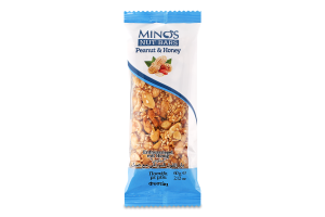 Батончик з арахісу та меду Minos м/у 60г