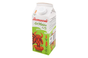Молоко 3.2% пастеризованное Art moloko Яготинське т/п 750г