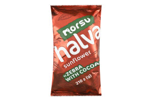 Халва подсолнечная Зебра с какао Norsu м/у 210г