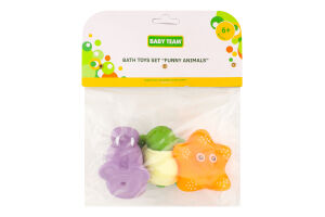 Набор игрушек для детей от 6мес для ванной №9022 Забавные зверушки Baby Team 1шт