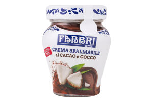 Паста шоколадна FABBRI з кокосом 200г скло И435 (І