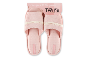 Тапочки открытые домашние женские Twins №7543 38-39 розовый