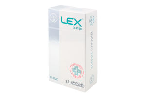 Презервативы в силиконовой смазке с накопителем Classic Lex 12шт