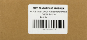 GO VEGGIE Chive & Garlic Vegan Spread/Dip Minis - 30 CT