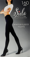Термоколготки жіночі на короткому флісі Siela Collant collection 160den XL nero