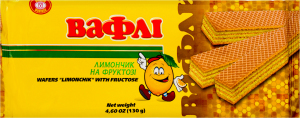Вафли Лимончик на фруктозе Бісквіт Шоколад м/у 130г