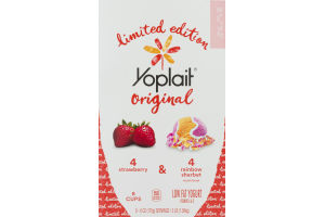 Yoplait Original Low Fat Yogurt Strawberry & Rainbow Sherbet - 8 CT