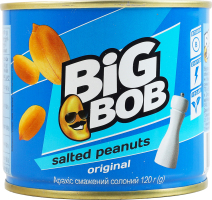 Арахіс смажений солоний Original Big Bob з/б 120г