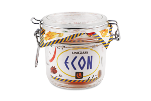 Банка зі скляною кришкою Econ round 350мл Uniglass 1шт