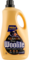 Средство для стирки жидкое для черных и джинсовых тканей с кератином Woolite 3.6л