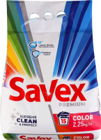 Средство моющее порошкообразное для автоматической стирки Color Premium Savex 2.25кг