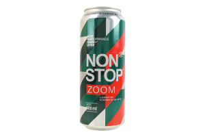 Напій енергетичний безалкогольний сильногазований Zoom Non Stop з/б 500мл