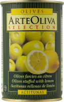 Оливки зелені з лимоном ArteOliva з/б 300г