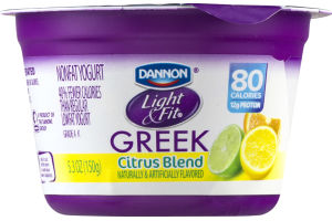 Dannon Light & Fit Greek NonFat Yogurt Citrus Blend