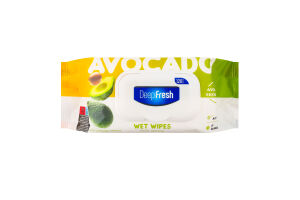 Серветки вологі Avocado 120шт з клапаном Deep Fresh