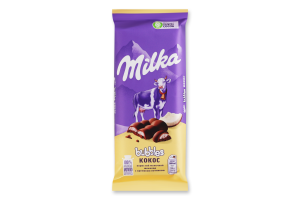 Шоколад молочний пористий з кремовою начинкою Кокос Bubbles Milka м/у 97г