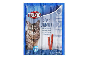 Ласощі для котів з лососем і фореллю Stick Quintett Trixie м/у 5х5г