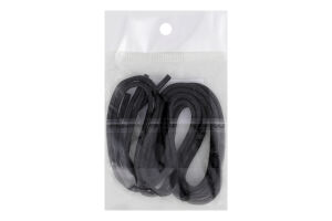 Шнурки д/взуття чорні круглі з пропиткою 70см 712 Парадокс
