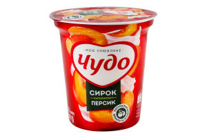 Сирок 5% збитий з наповнювачем фруктовим Персик Чудо ст 170г
