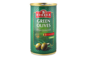 Оливки зеленые с косточками консервированные пастеризованные Bodega ж/б 350г