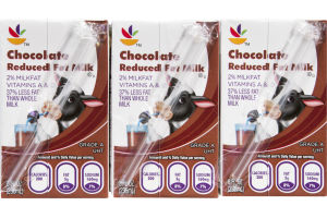 Ahold Chocolate Reduced Fat Milk - 3 CT