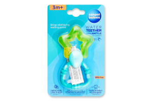 Брязкальце-зубогризка Чарівна паличка жовте з водою Canpol babies