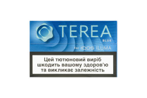 Виріб тютюновмісний для електричного нагрівання з фільтром Terea Blue 20шт