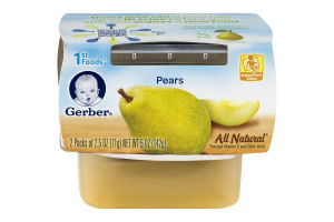 Gerber All Natural 1st Foods Pears - 2 PK