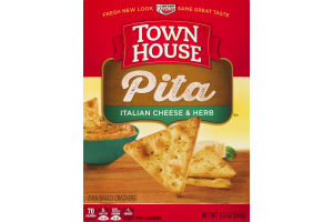 Keebler Town House Oven Baked Crackers Pita Italian Cheese & Herb