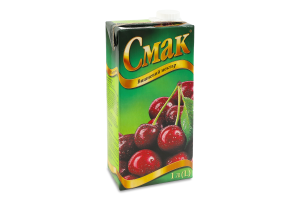 Нектар осветленный стерилизованный вишневый Смак т/п 1л