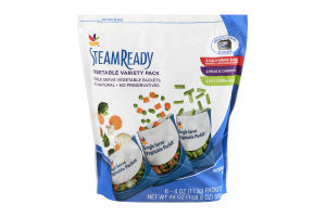 Ahold Steam Ready Vegetable Single Serve Packets - California Blend, Peas & Carrots, Cut Green Beans - 6 CT